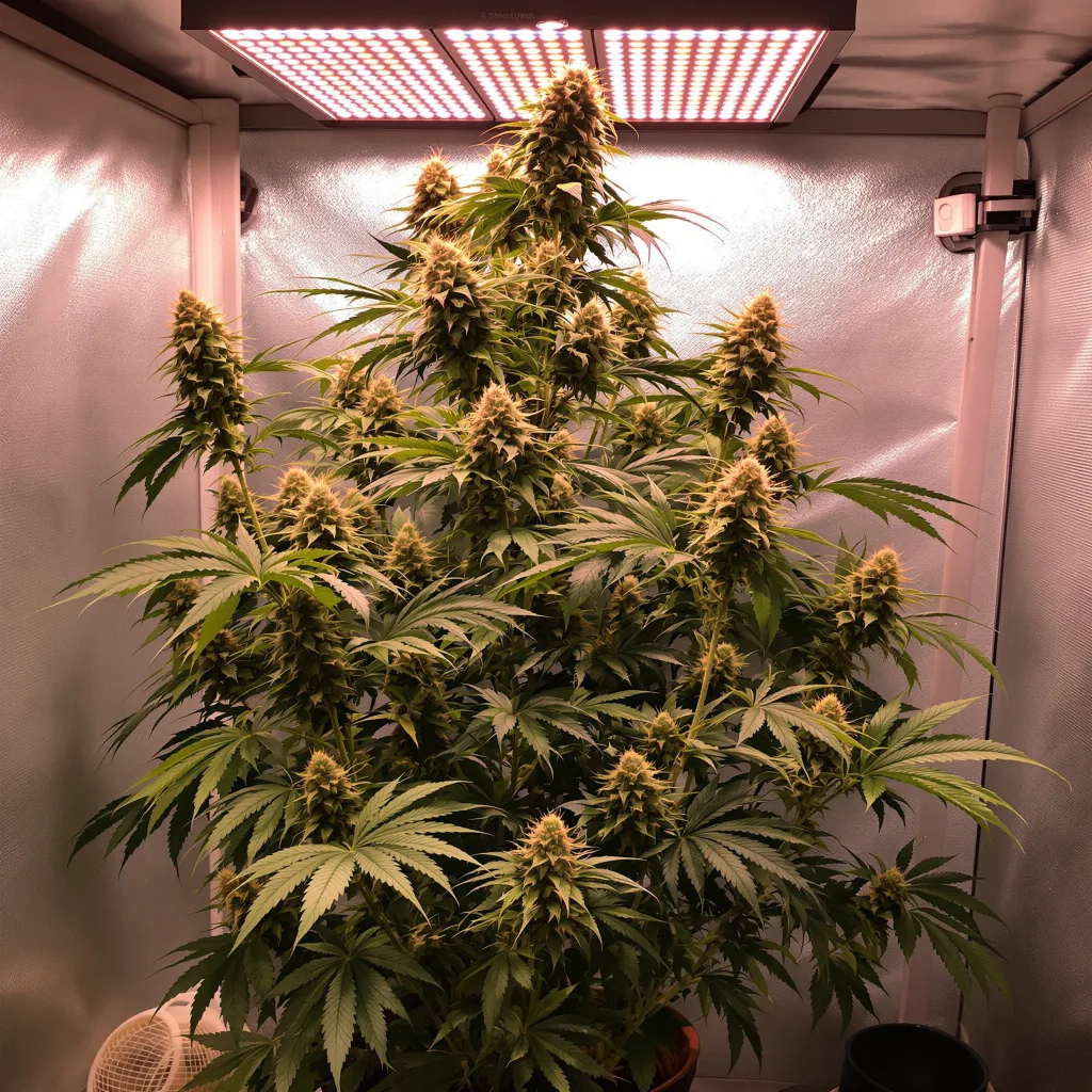 Plante de cannabis Black Cherry Soda en floraison — 150-200 cm féminisée