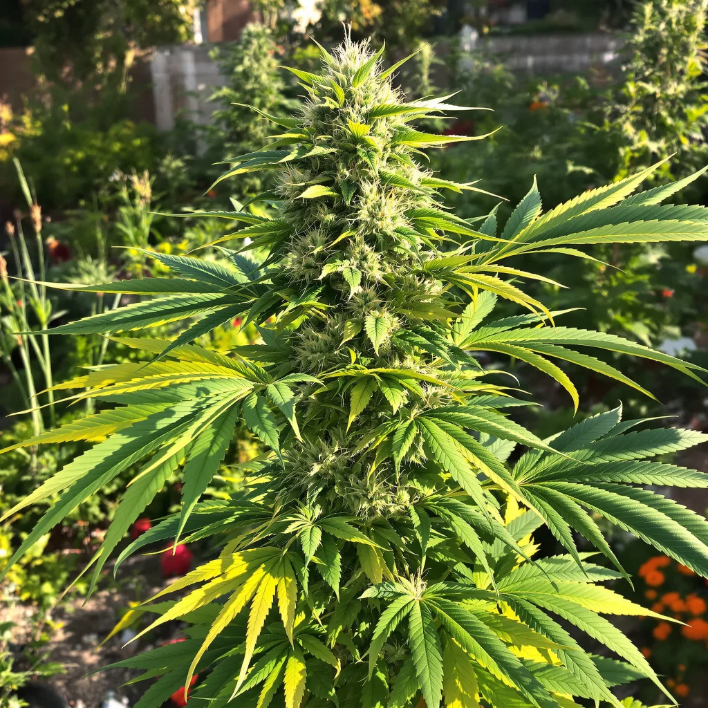 Black Demon OG 72% indica / 28% sativa — fleur avec trichomes visibles