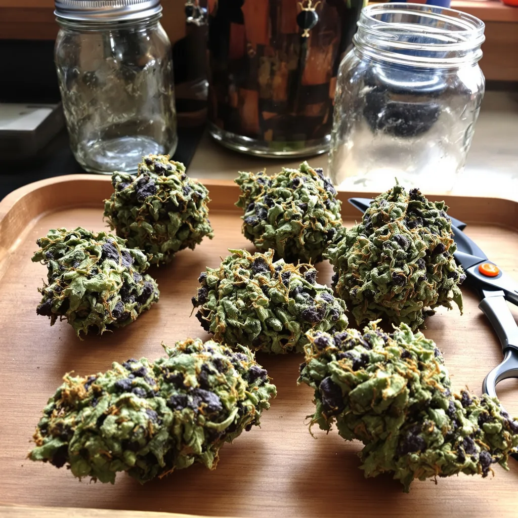 Black Ice 82% indica / 18% sativa — fleur avec trichomes visibles