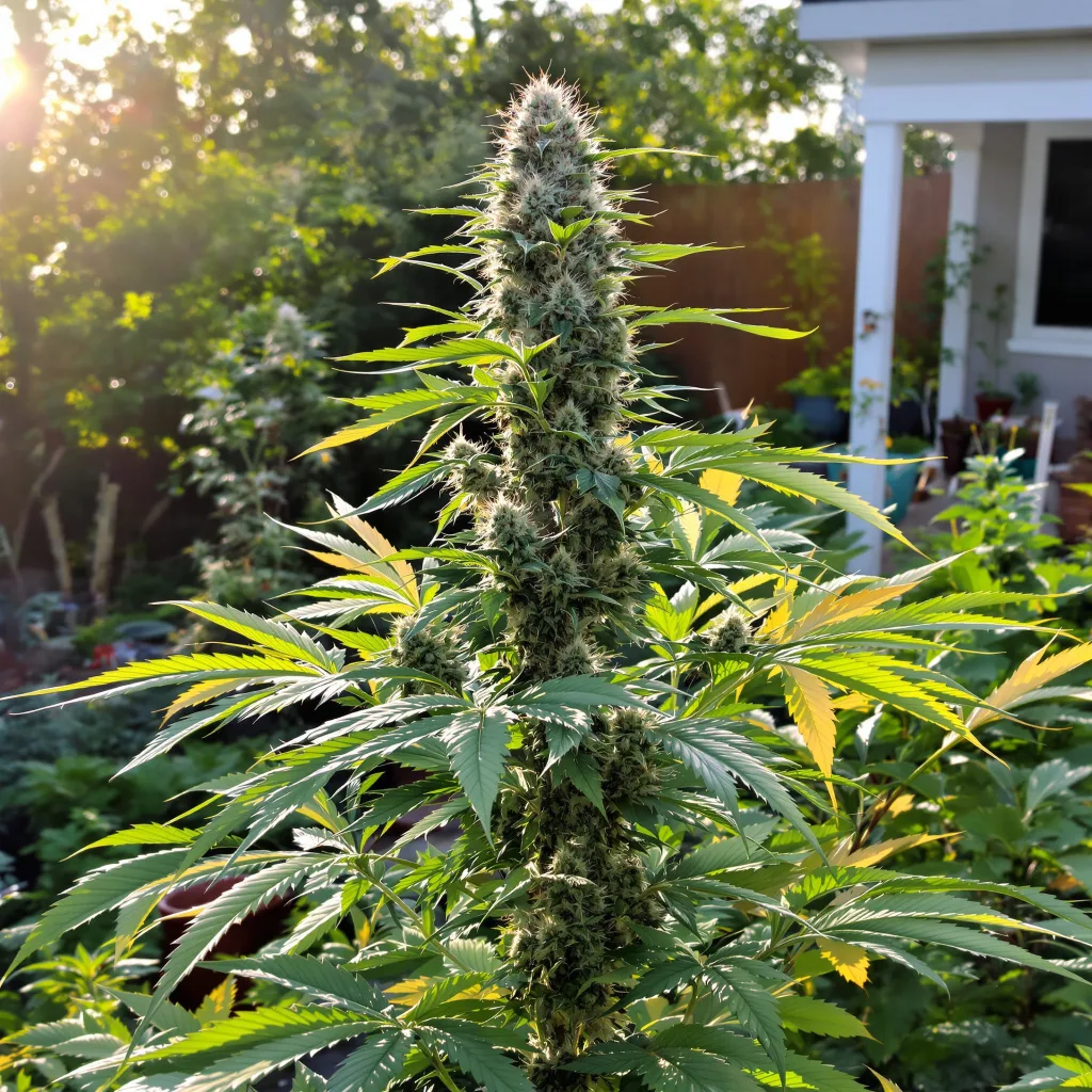 Black Mamba 60% indica / 40% sativa — fleur avec trichomes visibles
