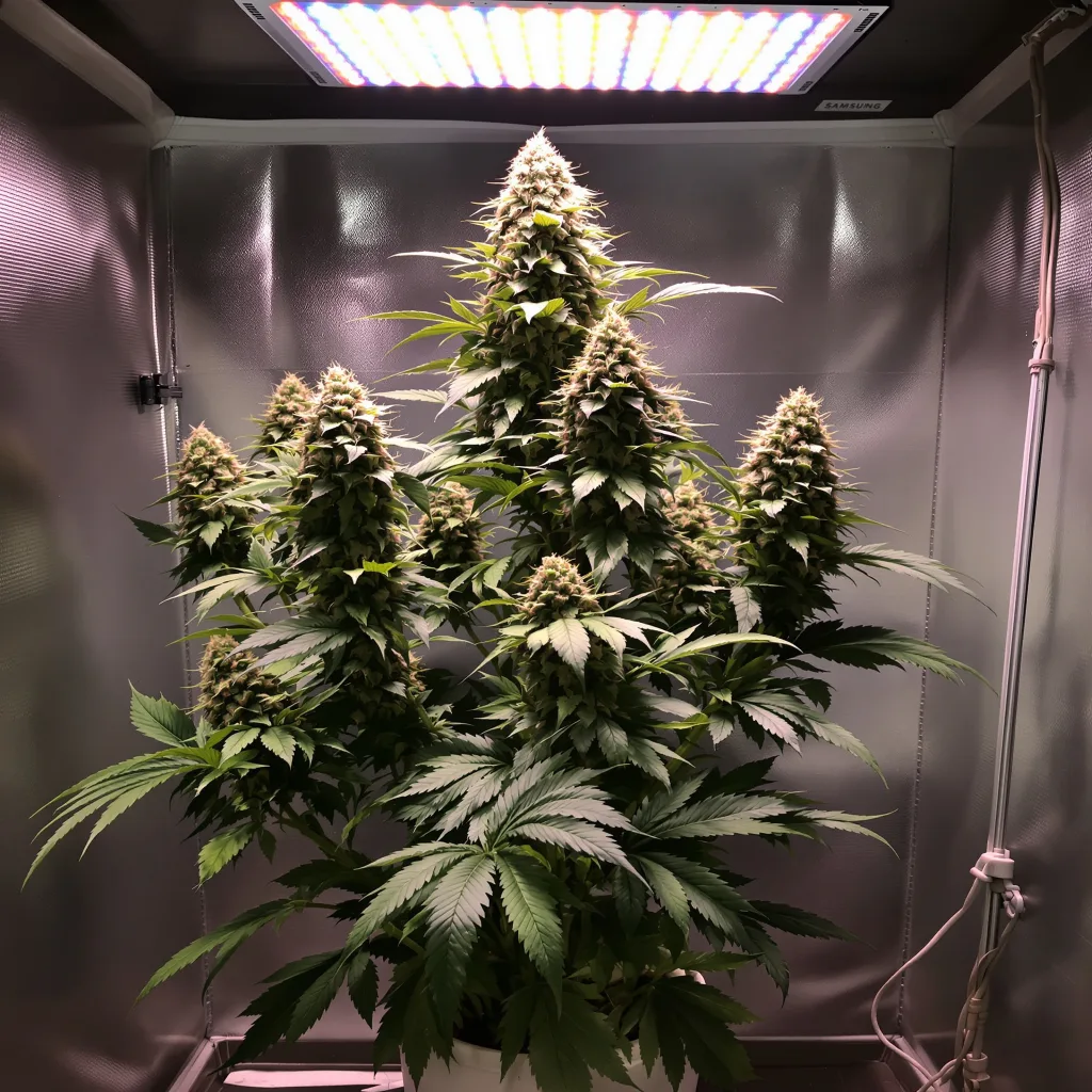 Plante de cannabis Black Russian en floraison — 120-180 cm féminisée