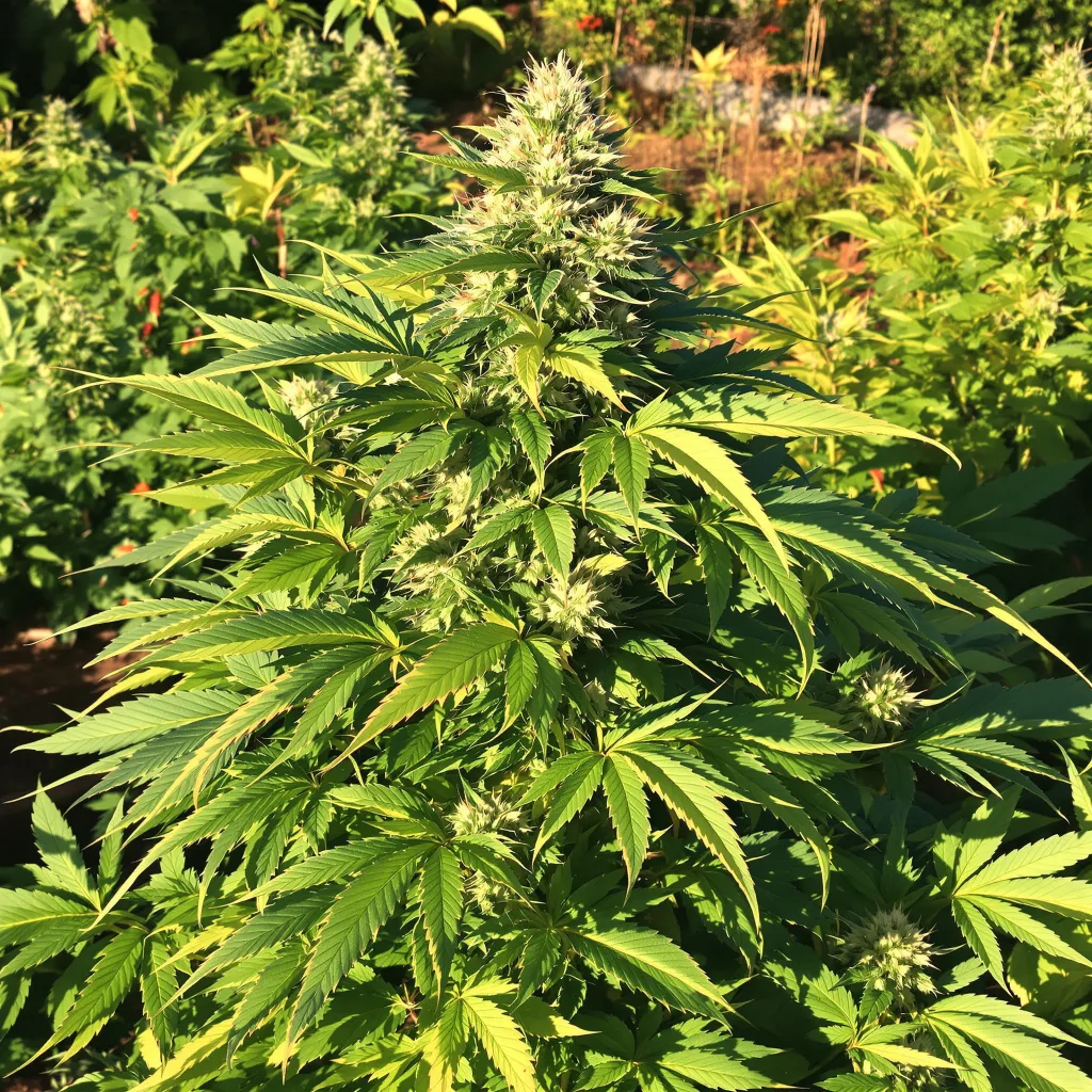 Black Tuna 74% indica / 26% sativa — fleur avec trichomes visibles