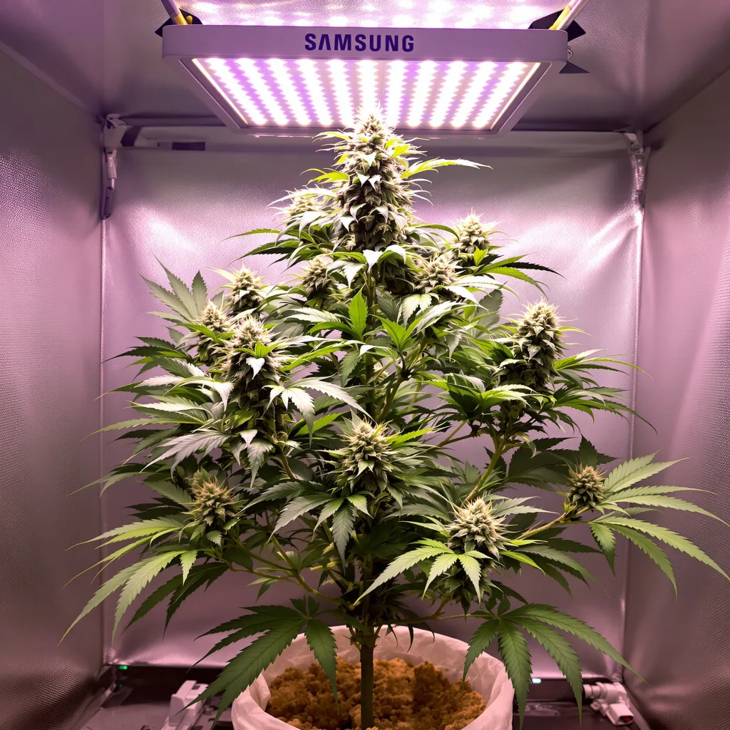 Plante de cannabis Black Water Purple OG Cheese en floraison — 90-130 cm féminisée