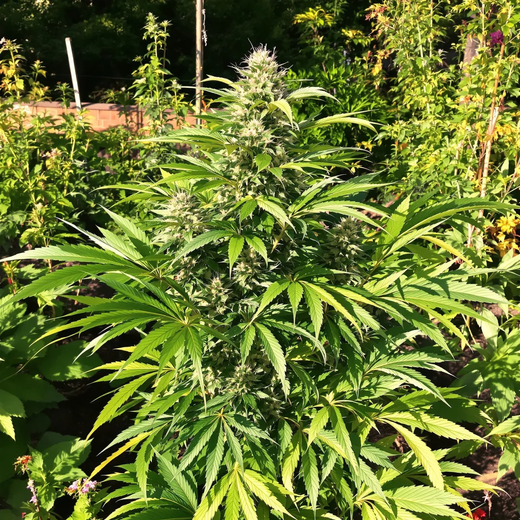 Blackberry 72% indica / 28% sativa — fleur avec trichomes visibles