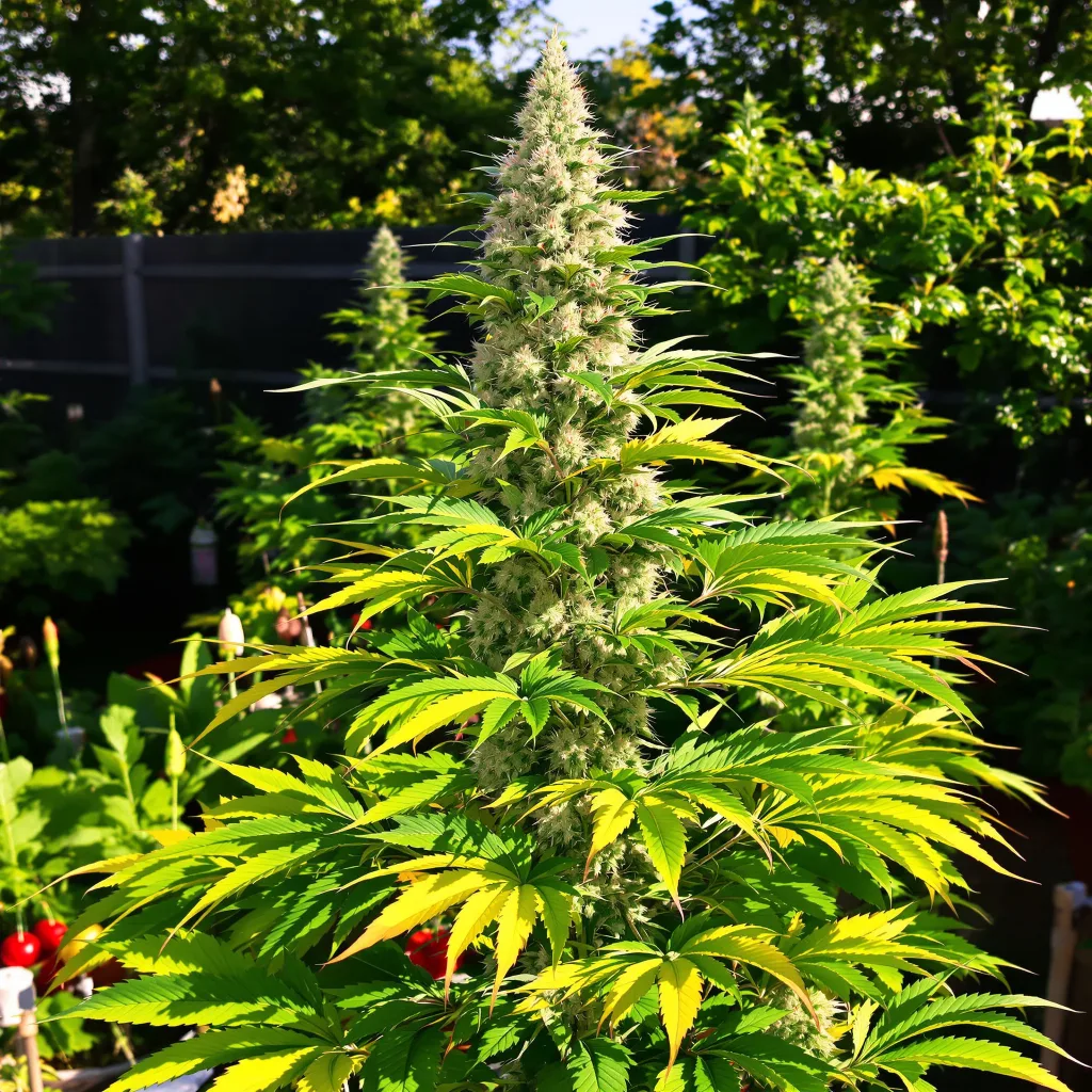 Blackberry Pie 51% indica / 49% sativa — fleur avec trichomes visibles