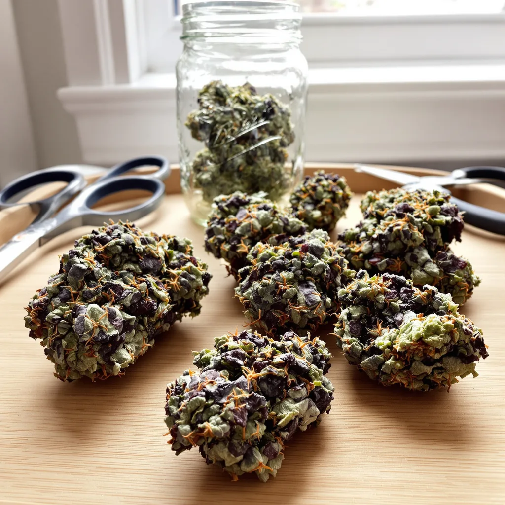 Blackwater 83% indica / 17% sativa — fleur avec trichomes visibles