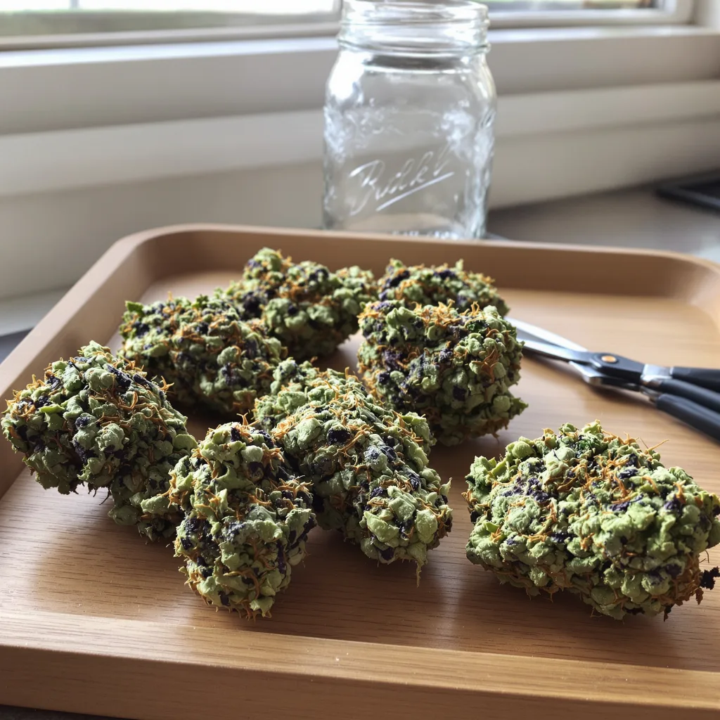 Bloos Kloos 83% indica / 17% sativa — fleur avec trichomes visibles