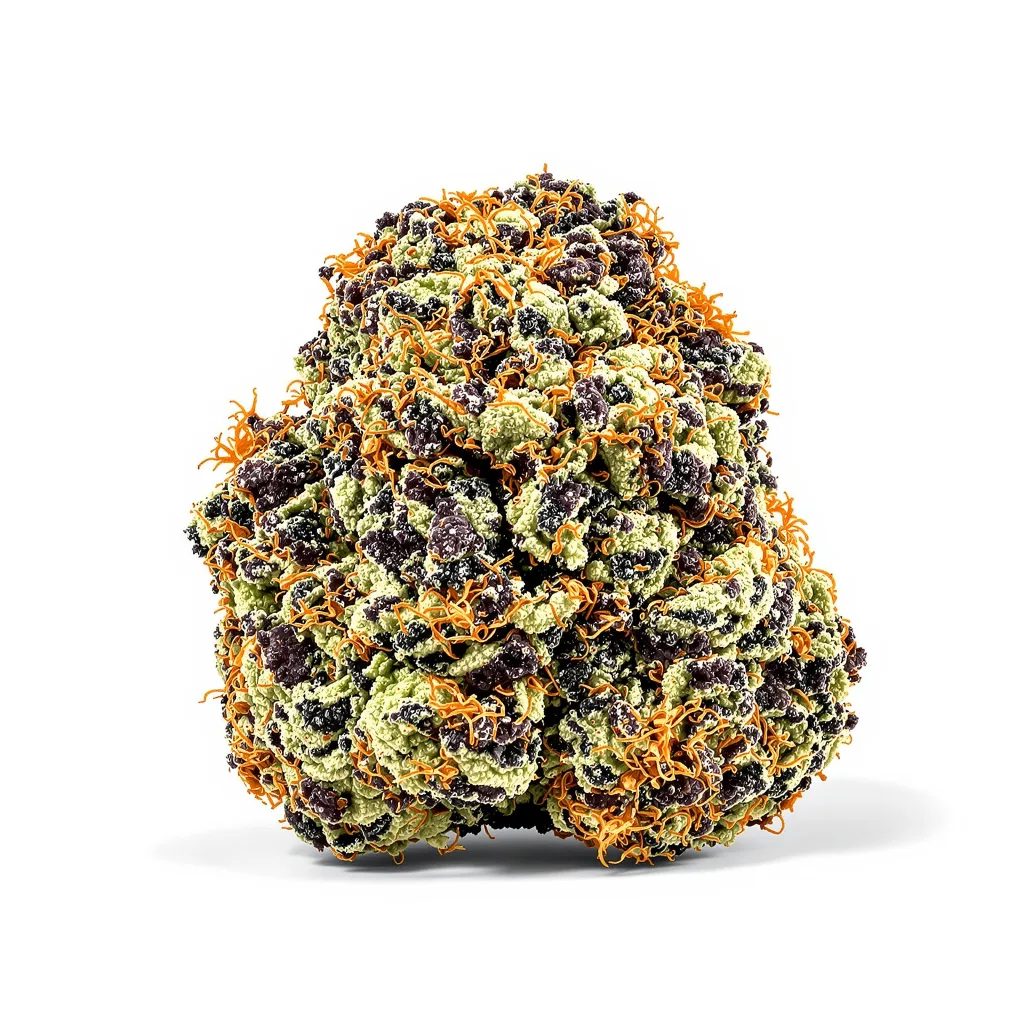 Bloos Kloos 83% indica / 17% sativa — fleur avec trichomes visibles