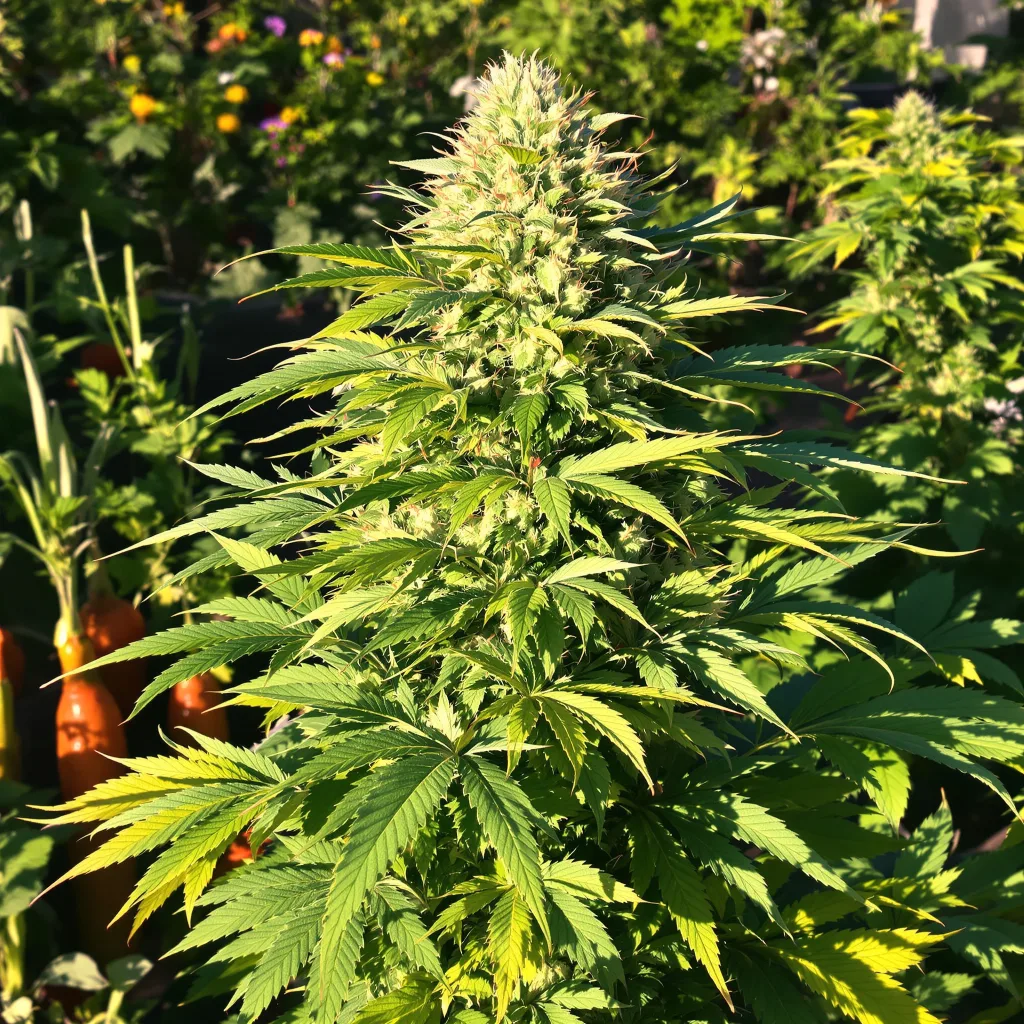 Blue Alien 88% indica / 12% sativa — fleur avec trichomes visibles