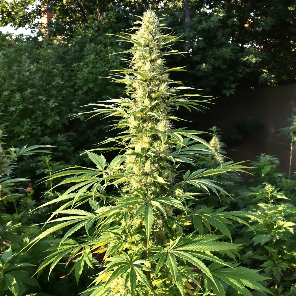 Blue Amnesia 10% indica / 90% sativa — fleur avec trichomes visibles