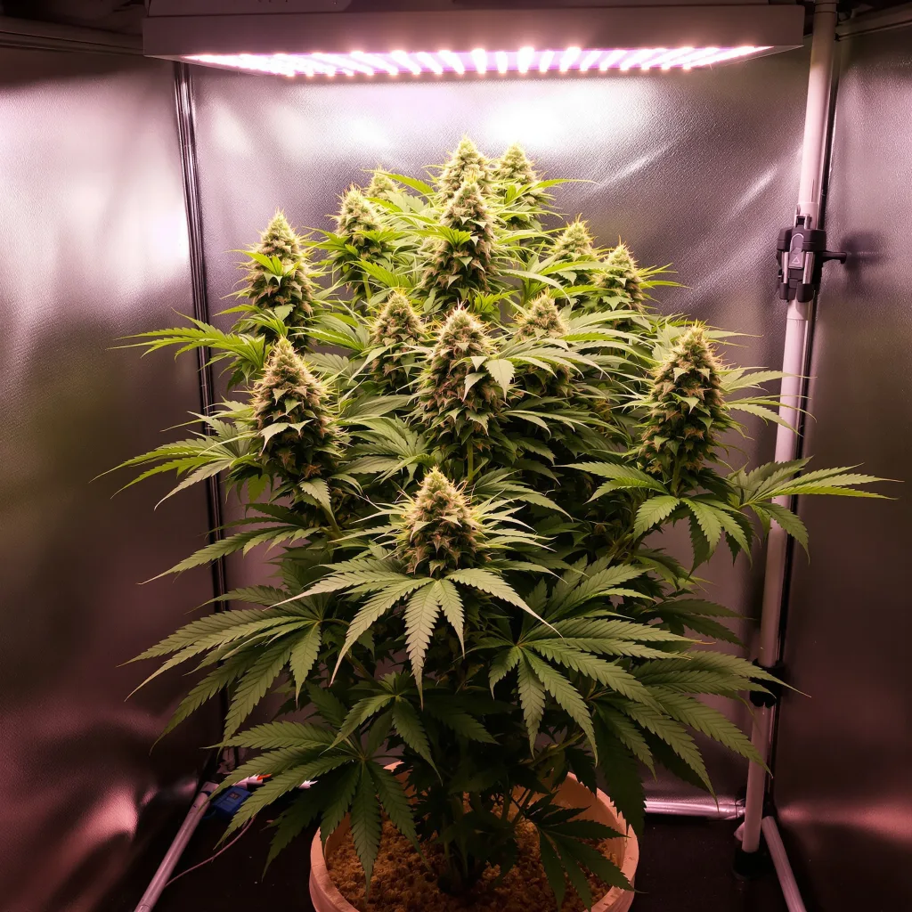 Plante de cannabis Blue Biscotti en floraison — 90-130 cm féminisée