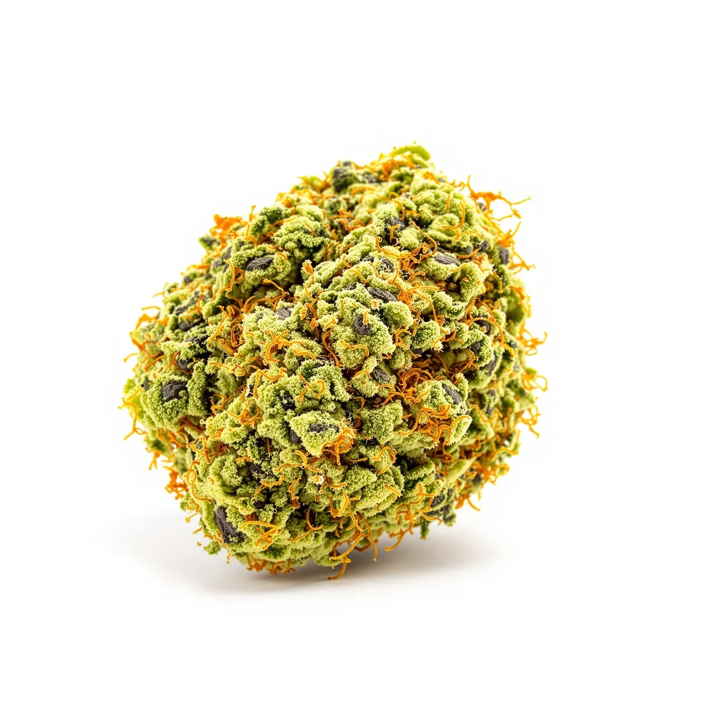 Blue Cinex 23% indica / 77% sativa — fleur avec trichomes visibles