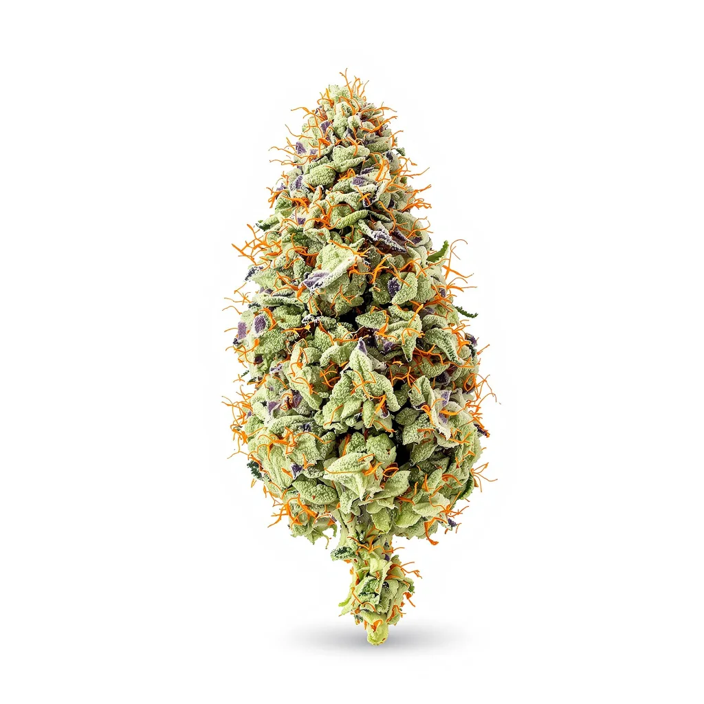 Blue Cookies 60% indica / 40% sativa — fleur avec trichomes visibles