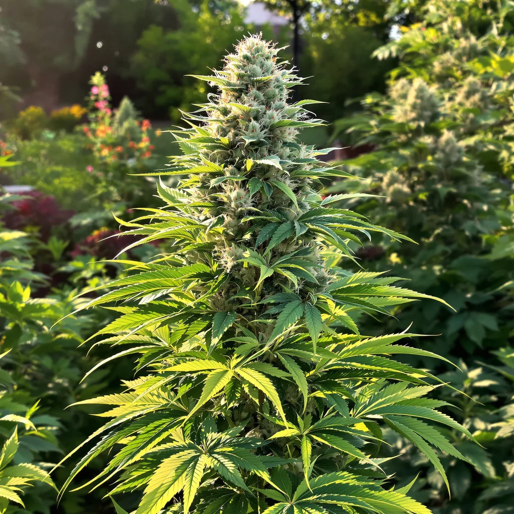 Blue Dragon 61% indica / 39% sativa — fleur avec trichomes visibles