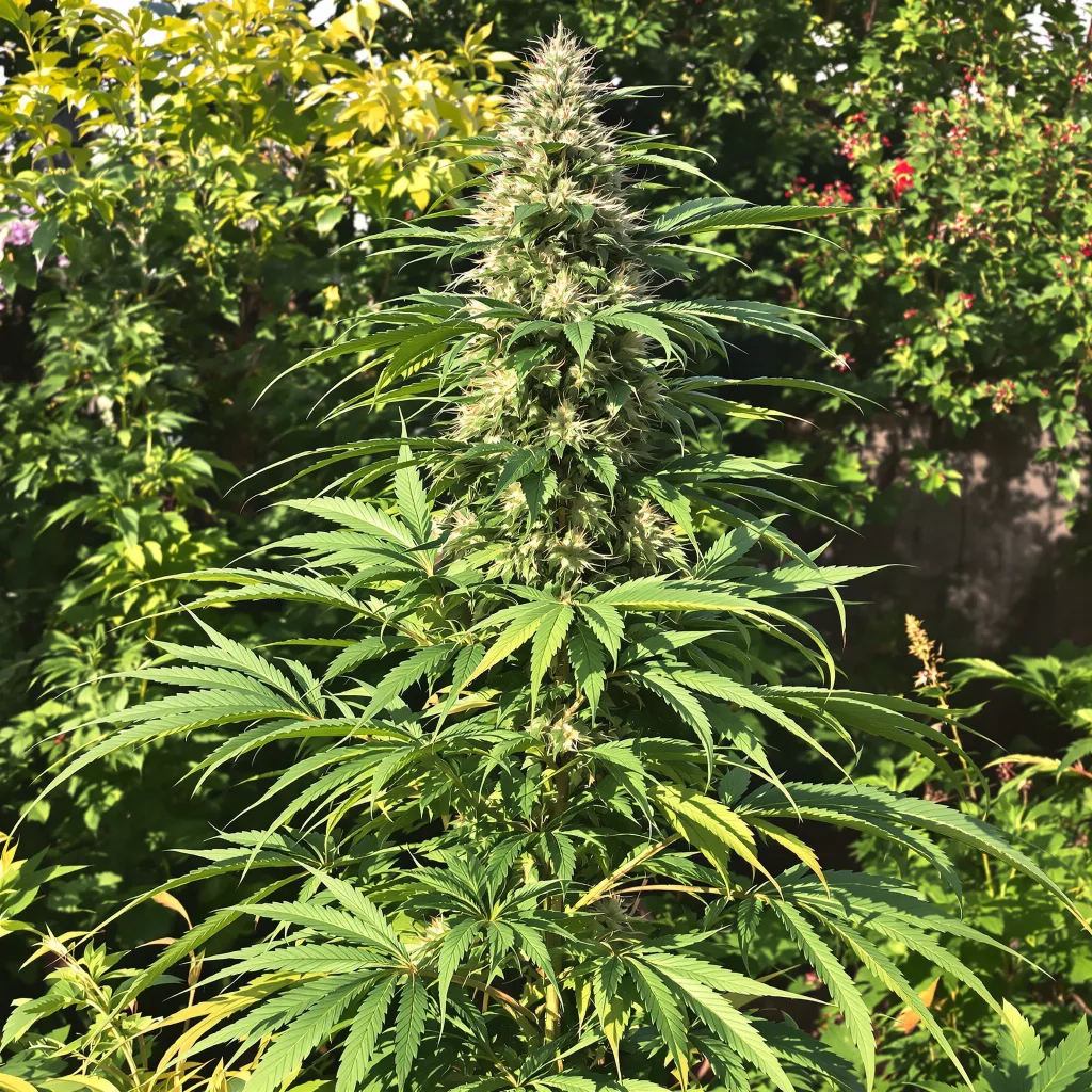 Blue Dream 19% indica / 81% sativa — fleur avec trichomes visibles