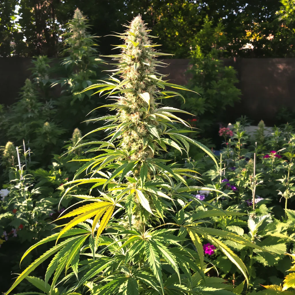 Blue Dream 19% indica / 81% sativa — fleur avec trichomes visibles