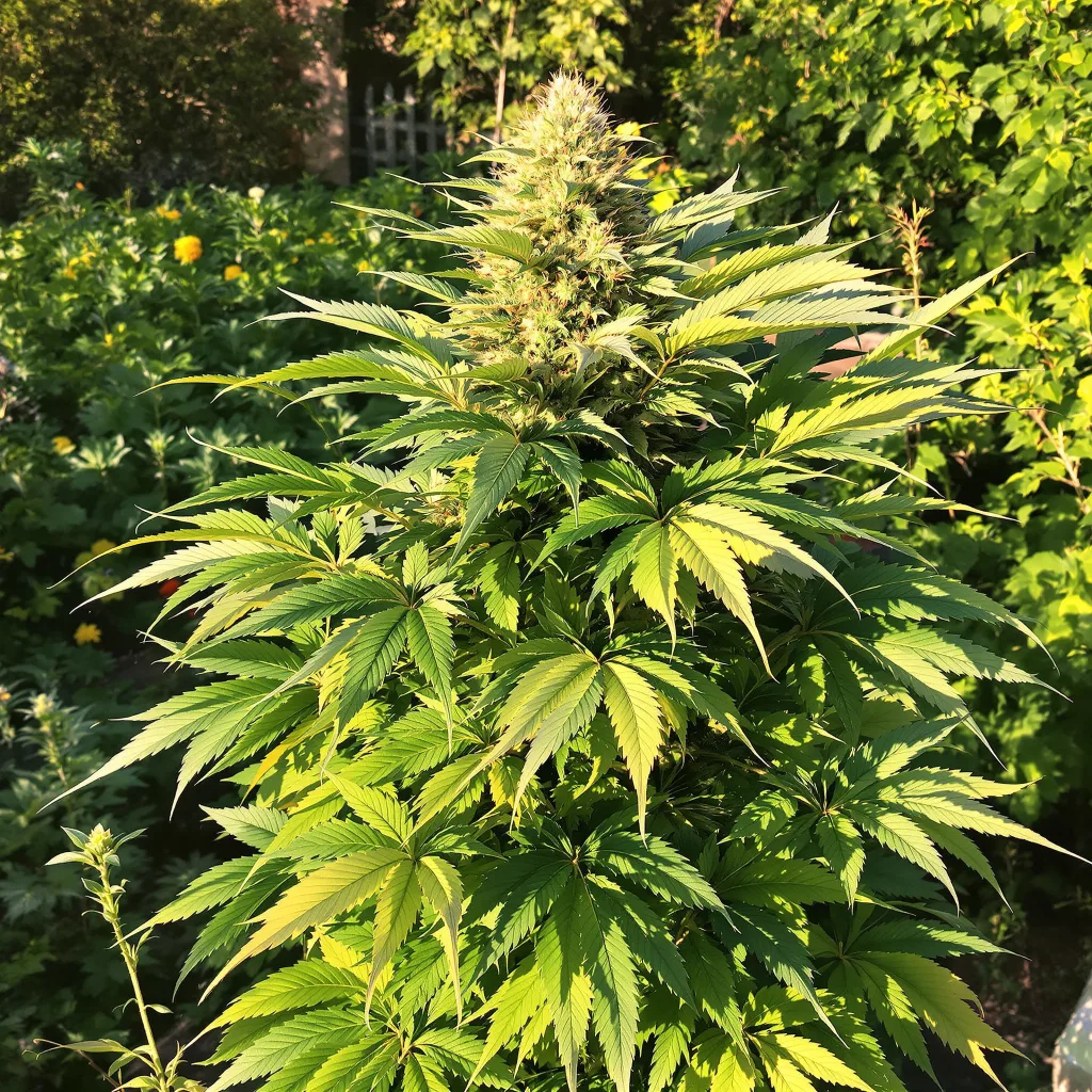 Blue Dynamite 65% indica / 35% sativa — fleur avec trichomes visibles