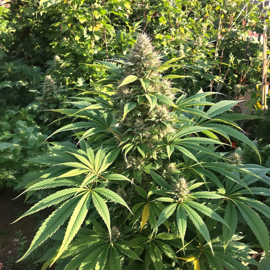Blue Dynamite 65% indica / 35% sativa — fleur avec trichomes visibles