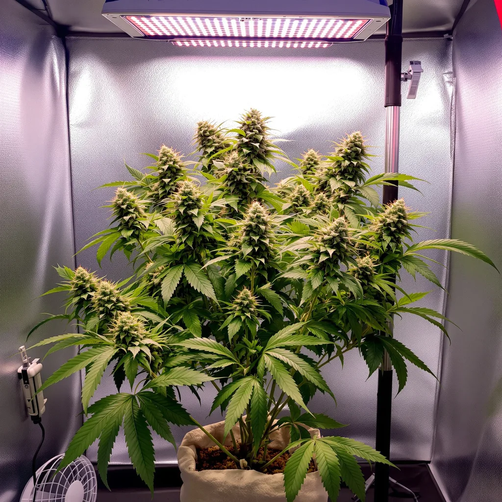 Plante de cannabis Blue Frost en floraison — 90-130 cm féminisée