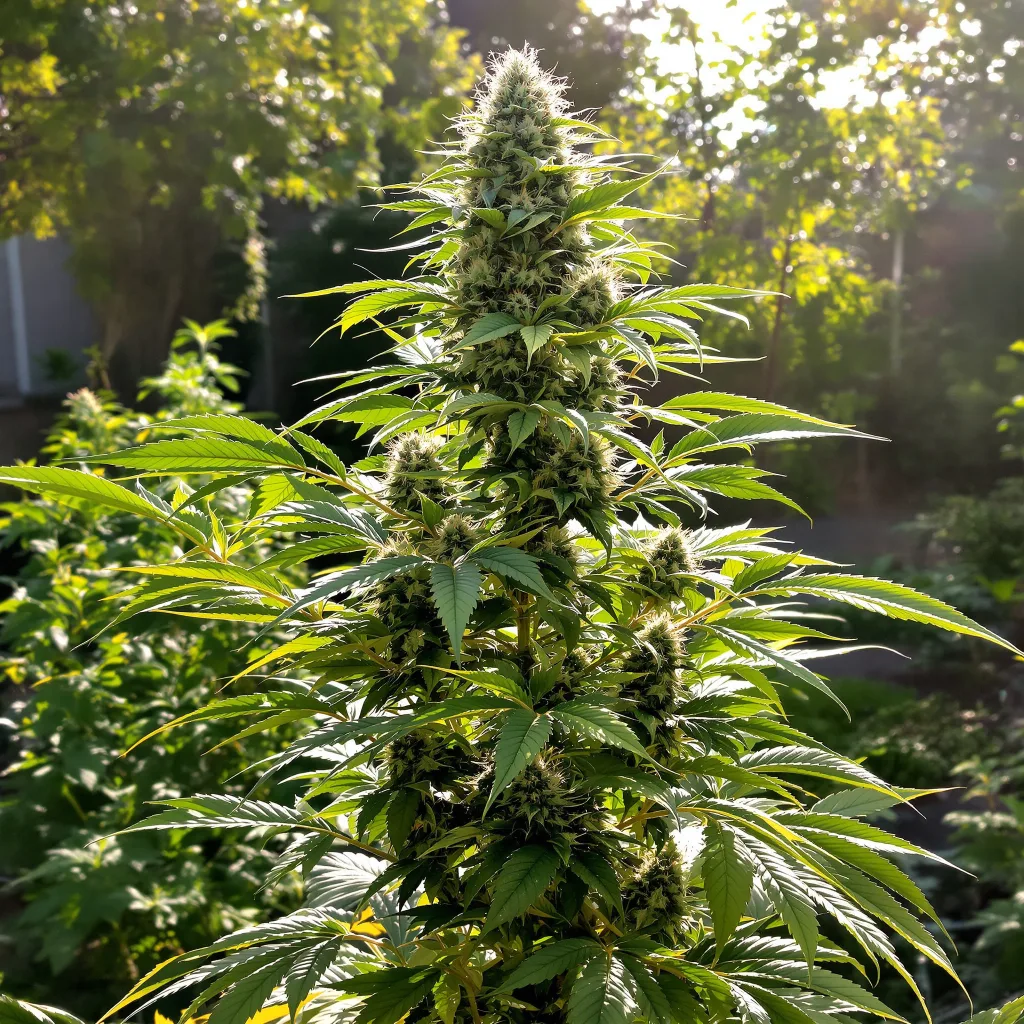 Blue Galaxy 40% indica / 60% sativa — fleur avec trichomes visibles