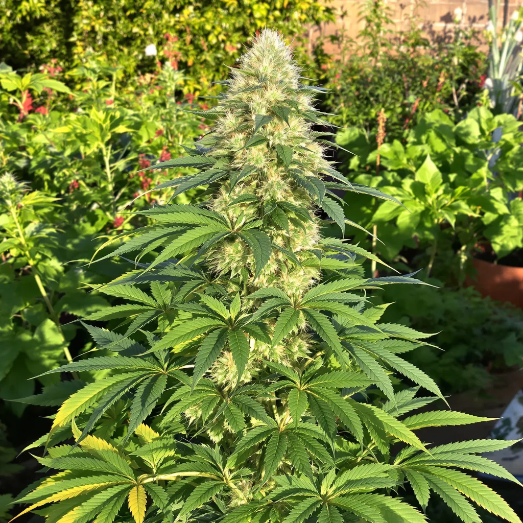 Blue Jack City 65% indica / 35% sativa — fleur avec trichomes visibles