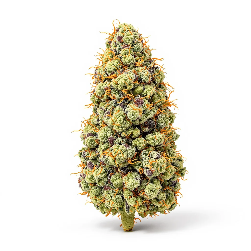 Blue Jay Way 63% indica / 37% sativa — fleur avec trichomes visibles