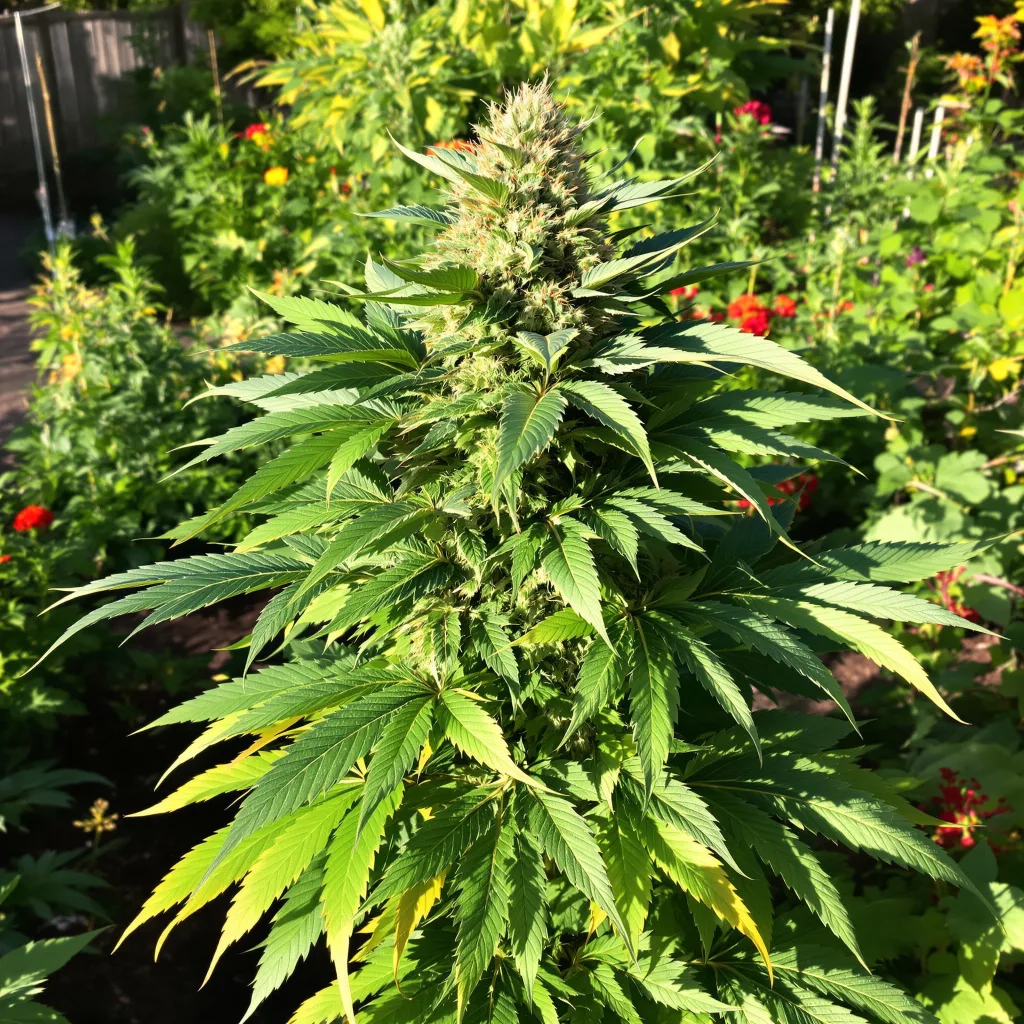 Blue Knight 76% indica / 24% sativa — fleur avec trichomes visibles