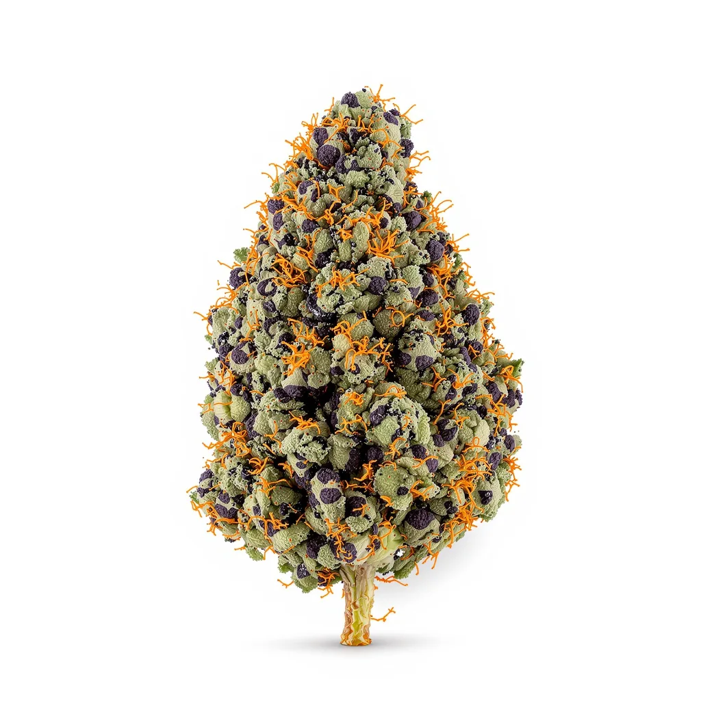 Blue Lights 85% indica / 15% sativa — fleur avec trichomes visibles