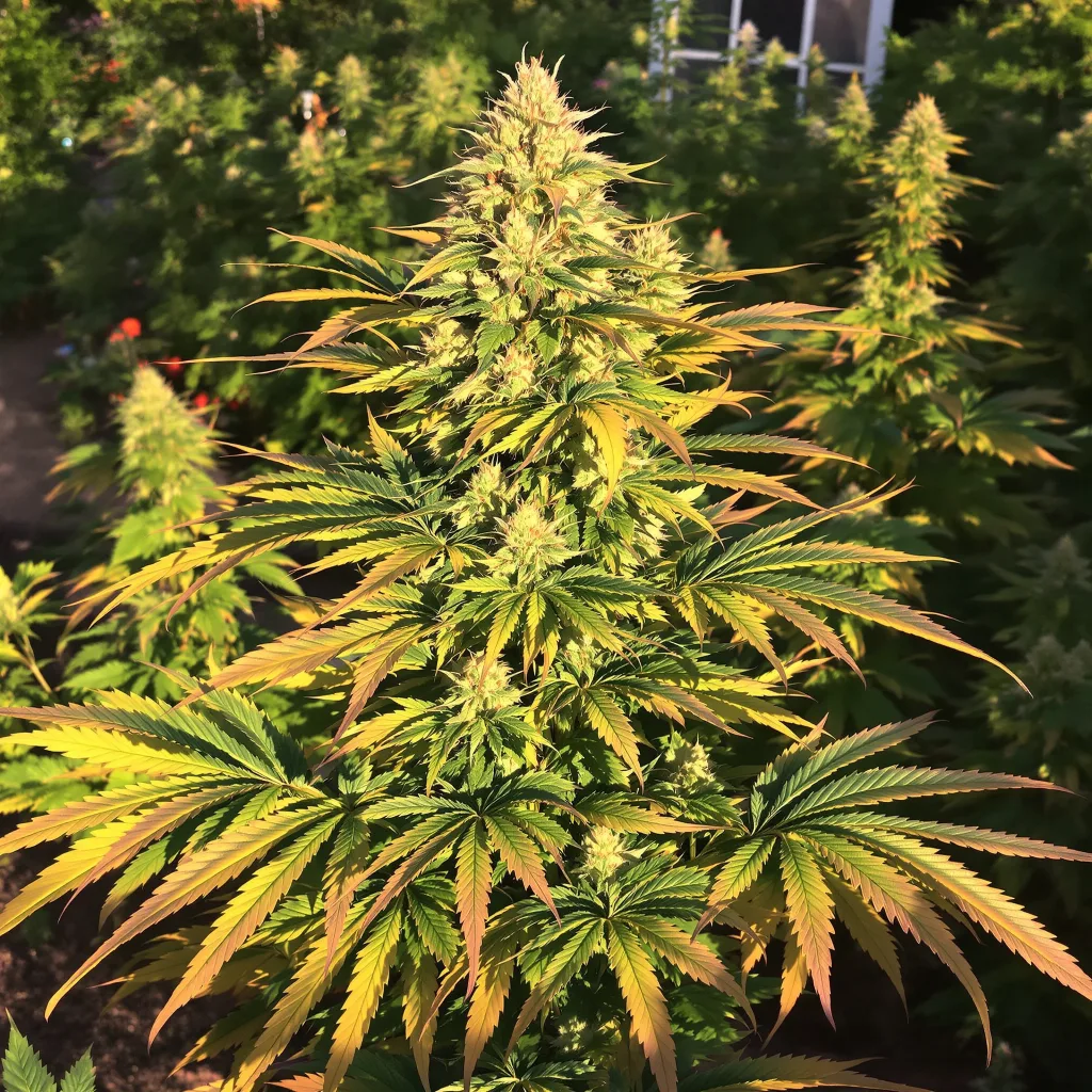 Blue Magoo 88% indica / 12% sativa — fleur avec trichomes visibles