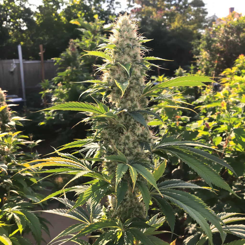 Blue Mango 40% indica / 60% sativa — fleur avec trichomes visibles