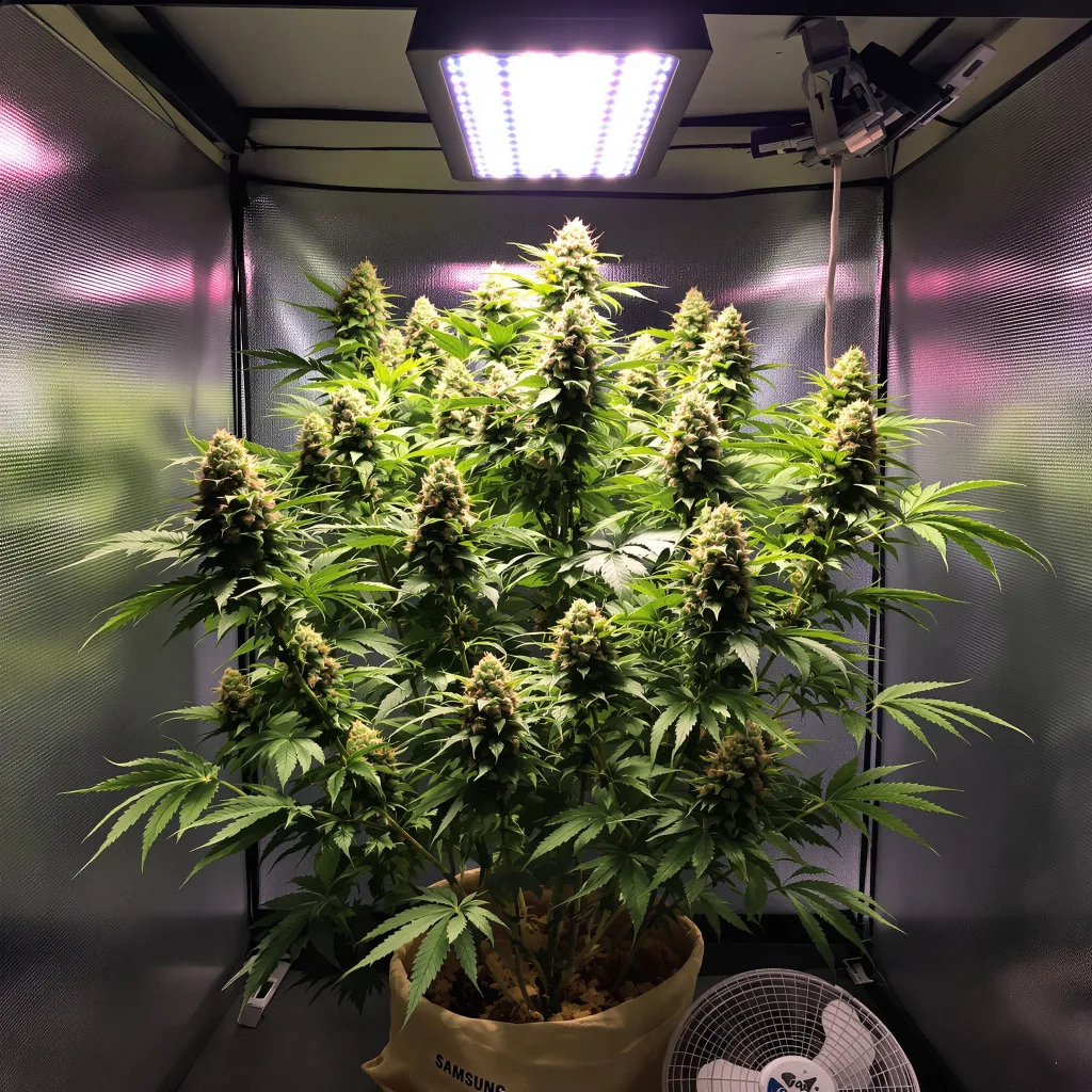 Plante de cannabis Blue Mango en floraison — 120-180 cm féminisée