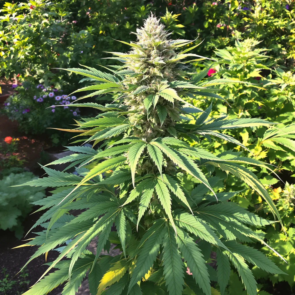Blue Ox 67% indica / 33% sativa — fleur avec trichomes visibles