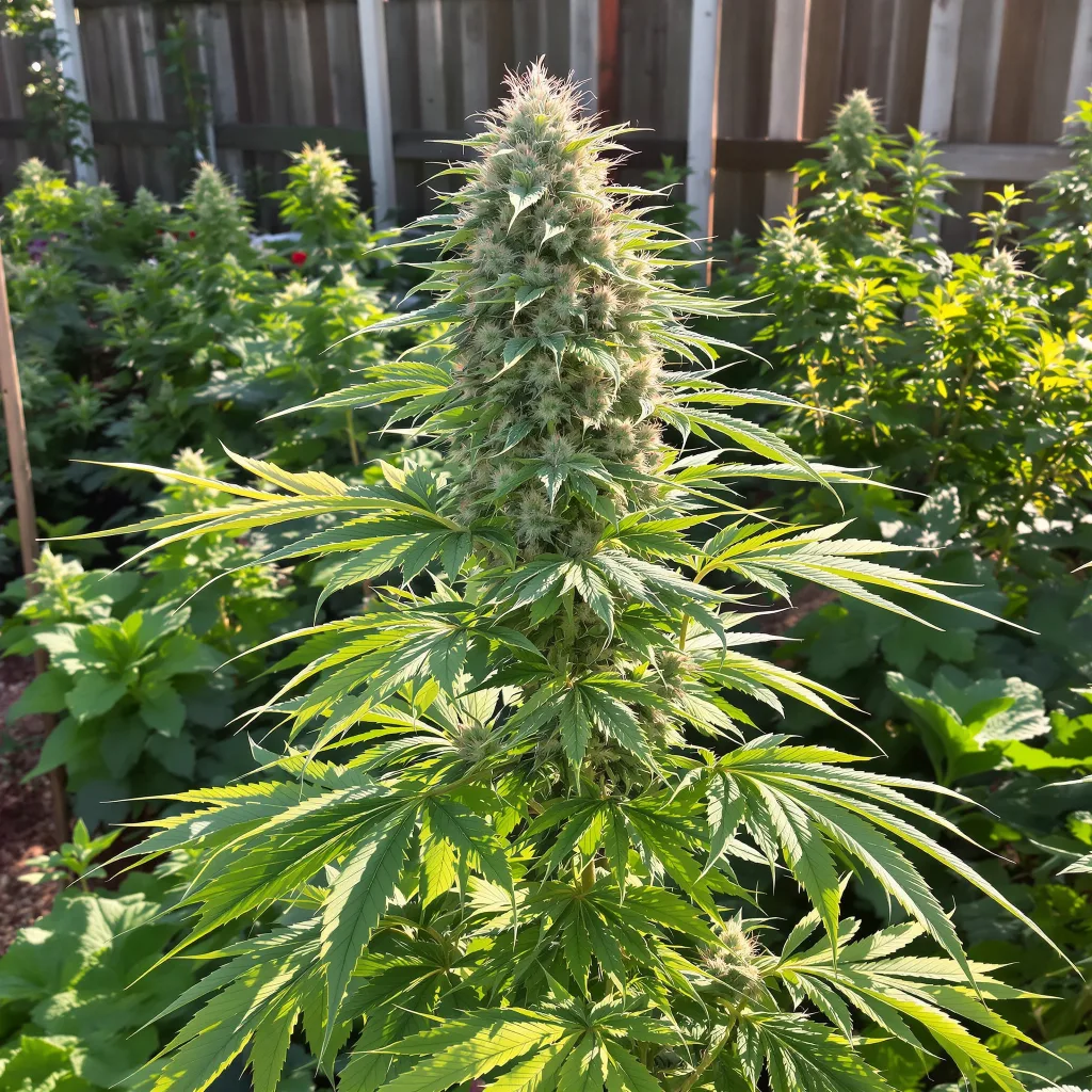 Blue Power 55% indica / 45% sativa — fleur avec trichomes visibles