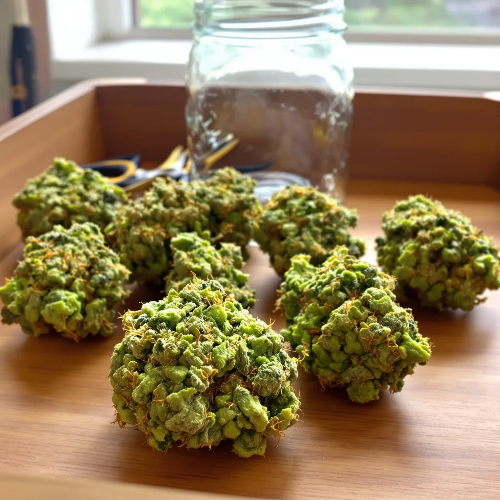 Blue Princess 5% indica / 95% sativa — fleur avec trichomes visibles