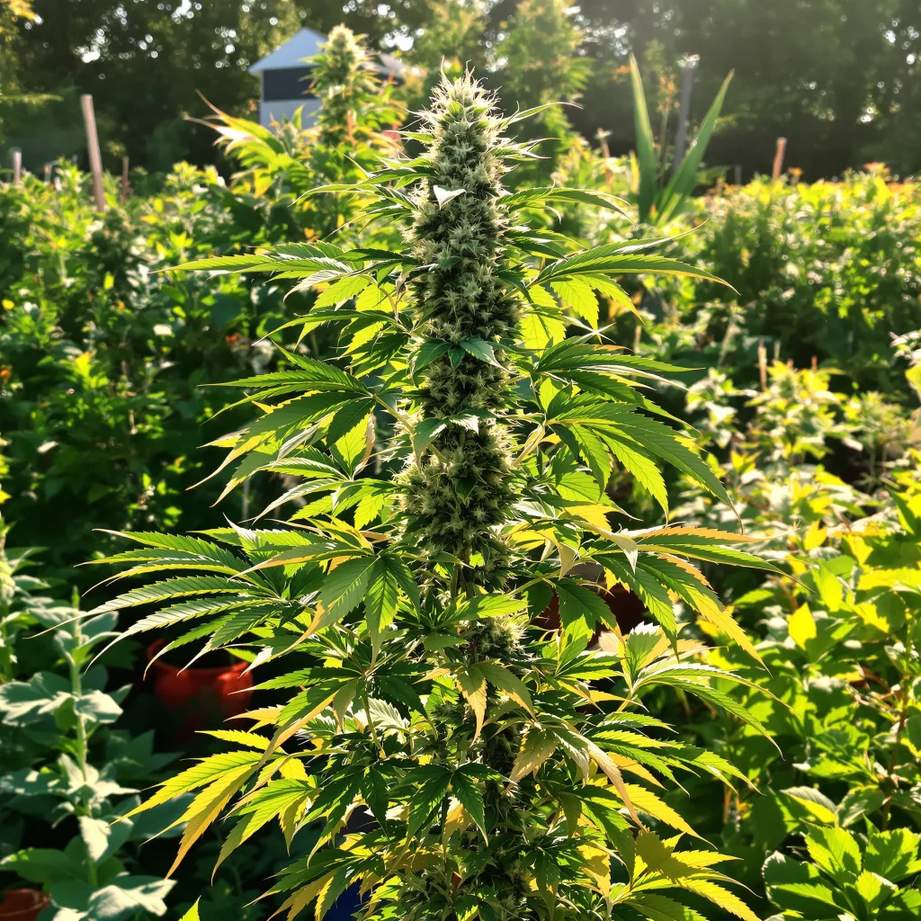 Blue Zushi 35% indica / 65% sativa — fleur avec trichomes visibles