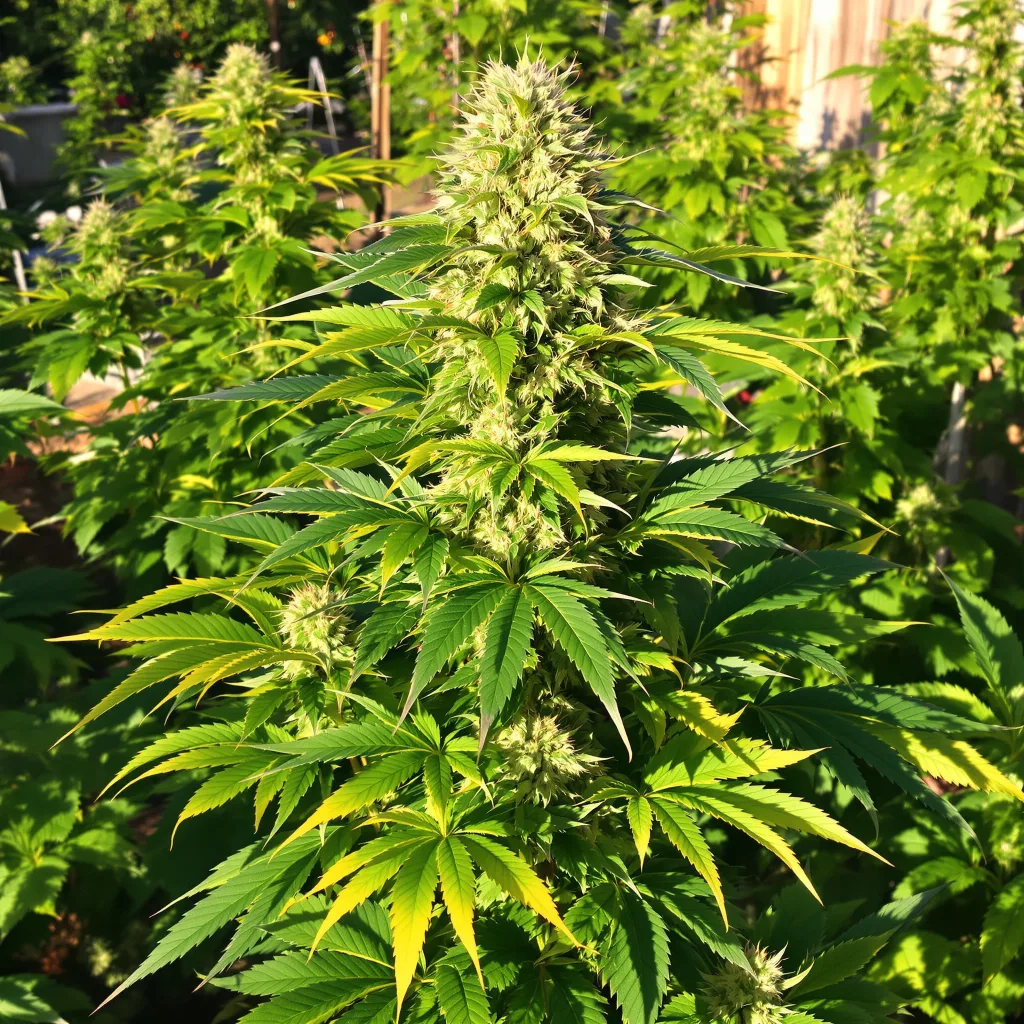 Blueberry 80% indica / 20% sativa — fleur avec trichomes visibles