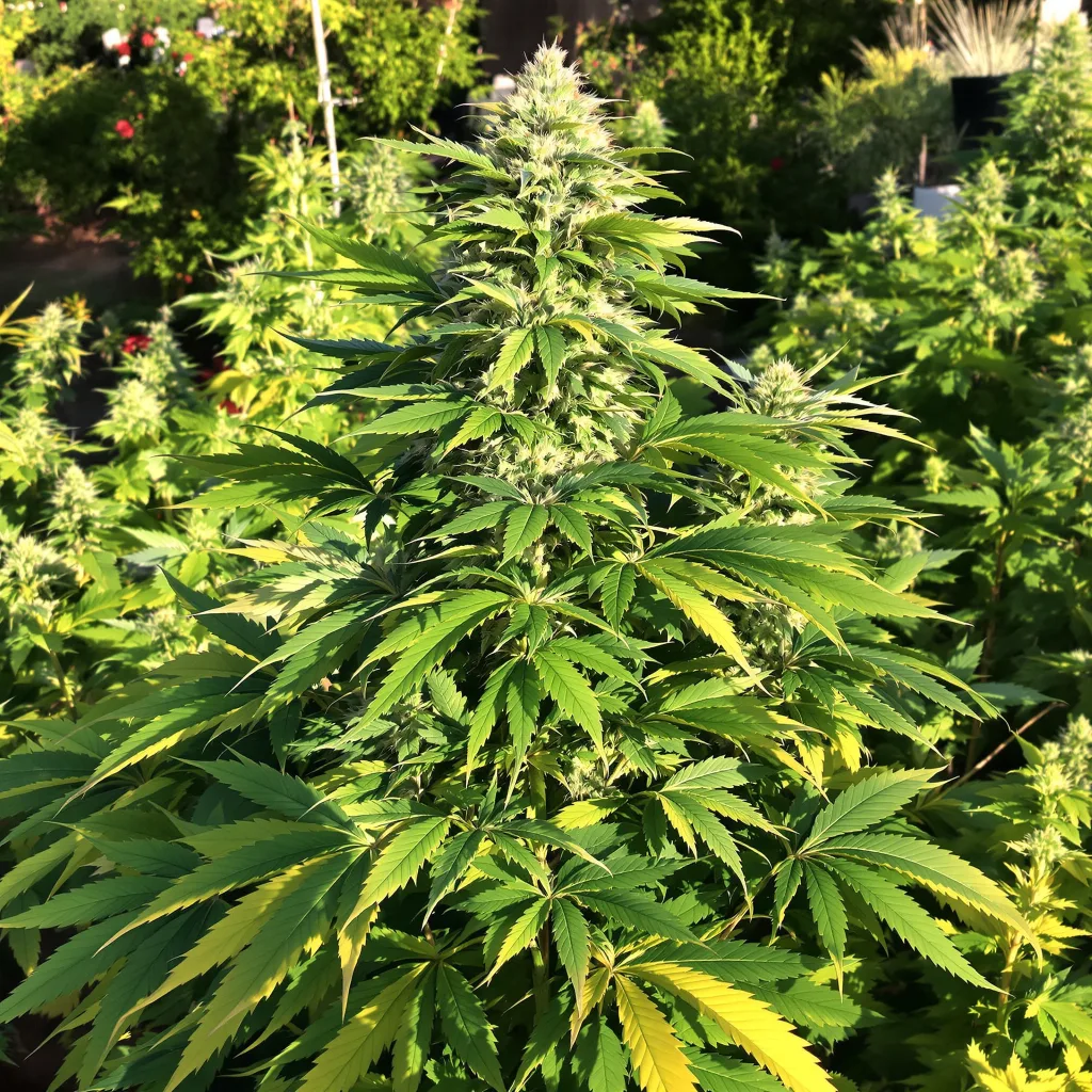 Blueberry 80% indica / 20% sativa — fleur avec trichomes visibles