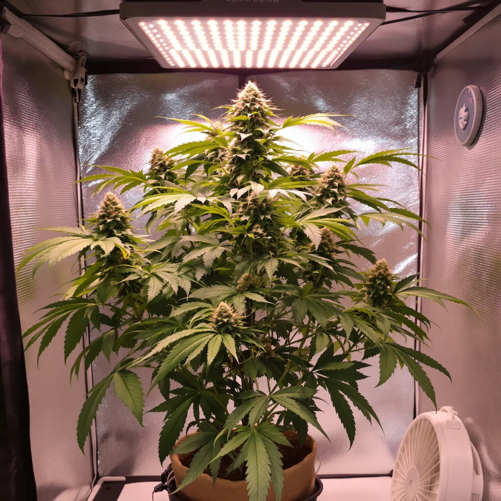 Plante de cannabis Blueberry Kush en floraison — 60-100 cm autofloraison