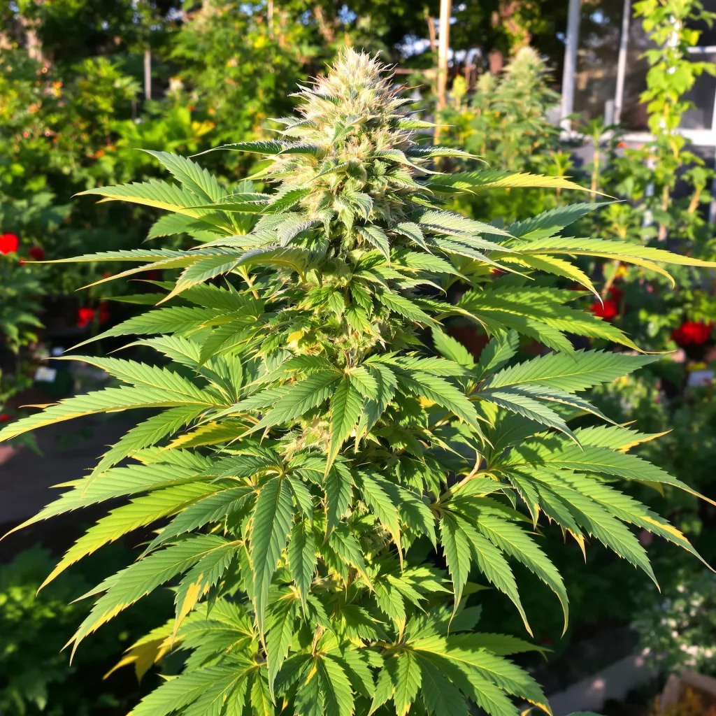 Blueberry Kush 80% indica / 20% sativa — fleur avec trichomes visibles
