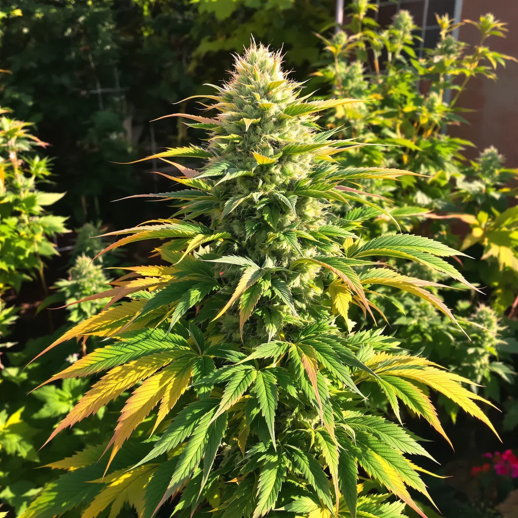 Blueberry Kush 80% indica / 20% sativa — fleur avec trichomes visibles