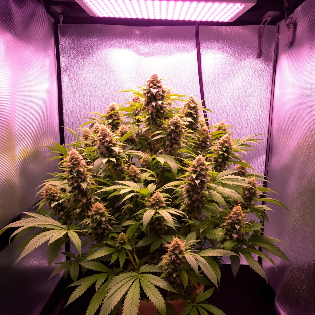 Plante de cannabis Blueberry Milk en floraison — 90-130 cm féminisée
