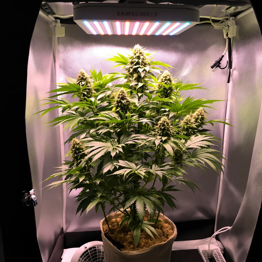 Plante de cannabis Blueberry Space Cake en floraison — 90-130 cm féminisée