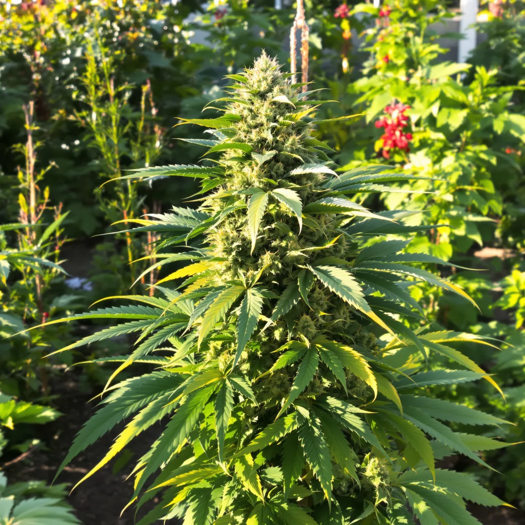 Blueberry Space Cake 87% indica / 13% sativa — fleur avec trichomes visibles