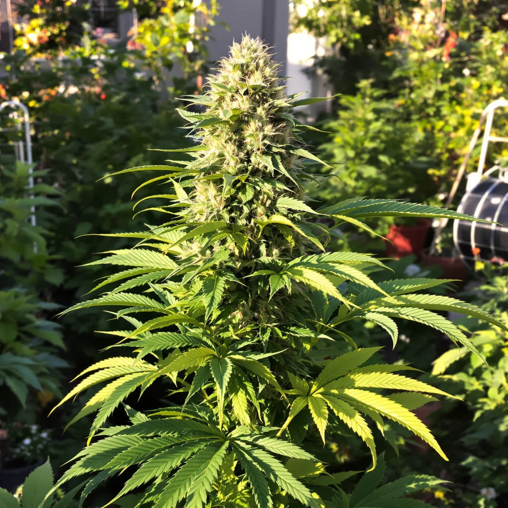 Blueberry Waltz 81% indica / 19% sativa — fleur avec trichomes visibles