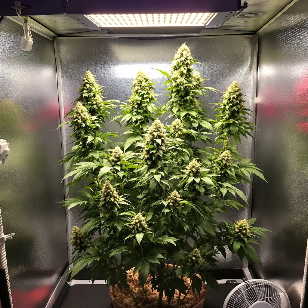 Plante de cannabis Blueberry Yum Yum en floraison — 120-180 cm féminisée