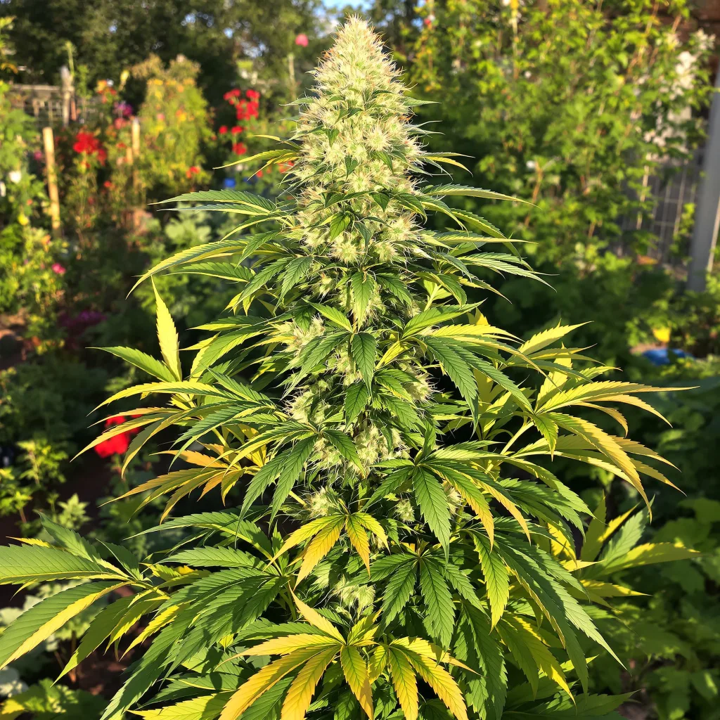 Bluniverse 43% indica / 57% sativa — fleur avec trichomes visibles