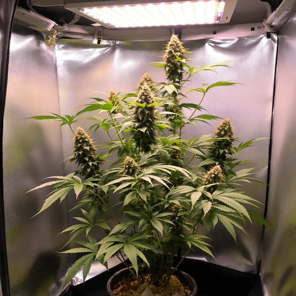 Plante de cannabis Brains Damage en floraison — 90-130 cm féminisée