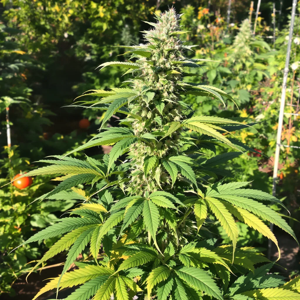 Brains Damage 66% indica / 34% sativa — fleur avec trichomes visibles