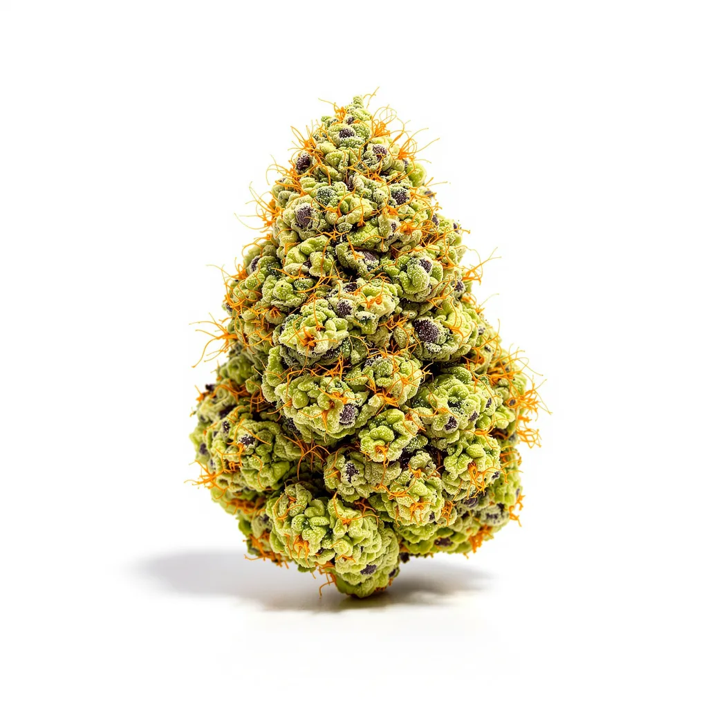 Bruce Almighty 10% indica / 90% sativa — fleur avec trichomes visibles