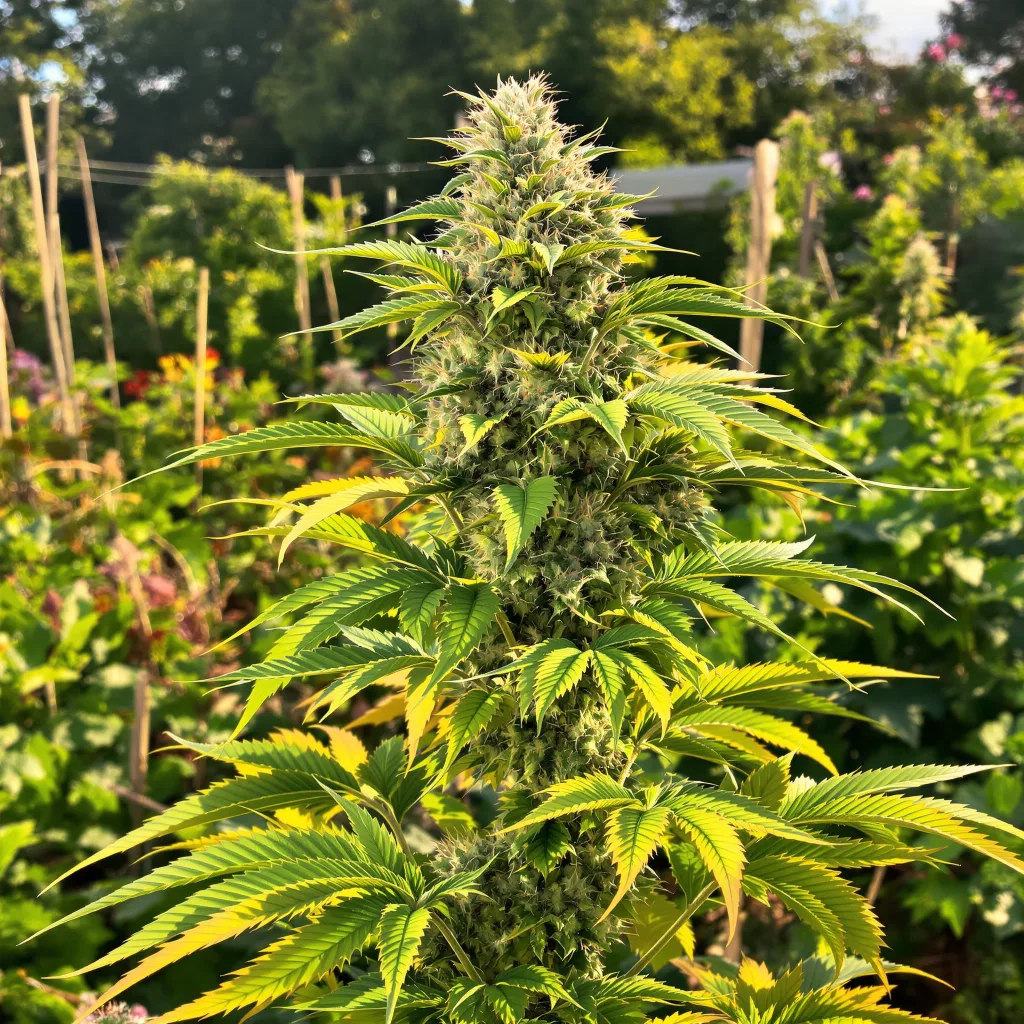 Bubbleberry 50% indica / 40% sativa — fleur avec trichomes visibles